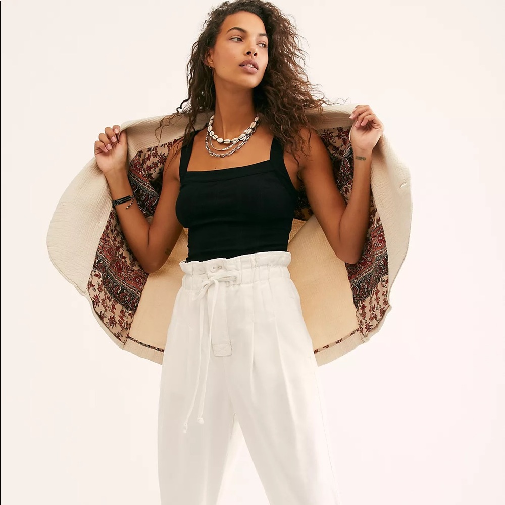 Free People Like This Paper Bag Linen Pant